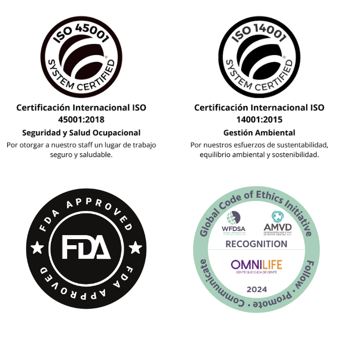 Certificados de calidad Omnilife